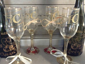 Надписи на бокалах