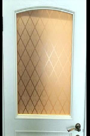 Матовое стекло с рисунком в межкомнатную дверь