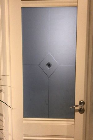 Стекло с матовым рисунком и фьюзингом