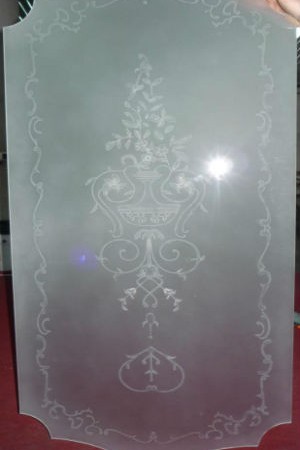 Стекло матовое  с рисунком для дверей