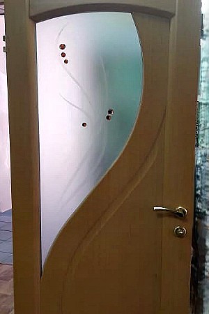 Стекло с матовым рисунком и фьюзингом