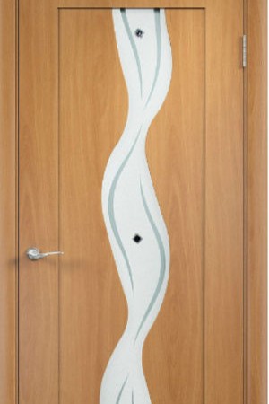 Фигурные стекла в межкомнатной двери 