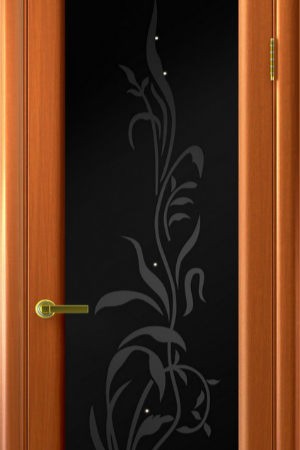 Черное стекло для межкомнатных дверей