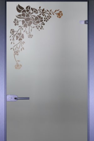 Фигурное матовое стекло с рисунком для дверей