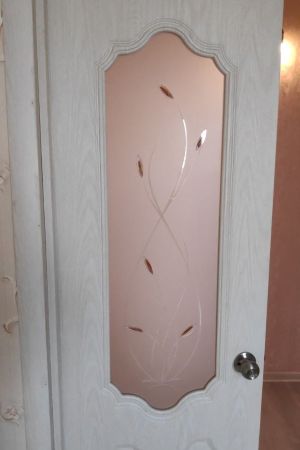 Стекло с матовым рисунком и фьюзингом