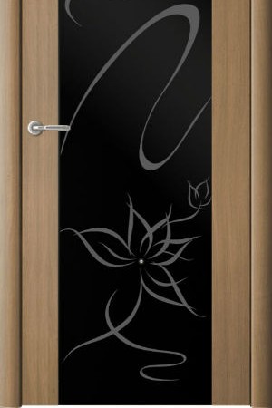 Черное стекло для межкомнатных дверей