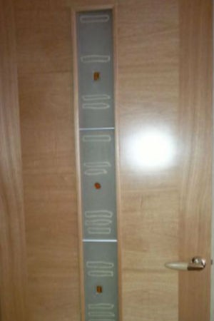 Стекло с матовым рисунком и фьюзингом