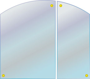 Фигурные зеркала.