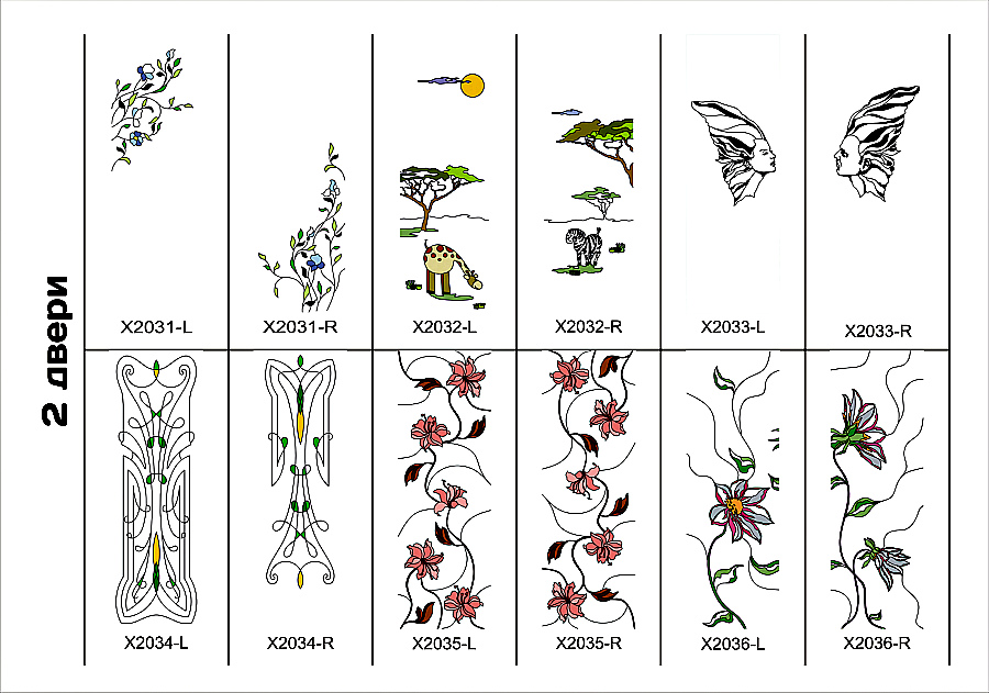 Цветные витражи для мебельных фасадов