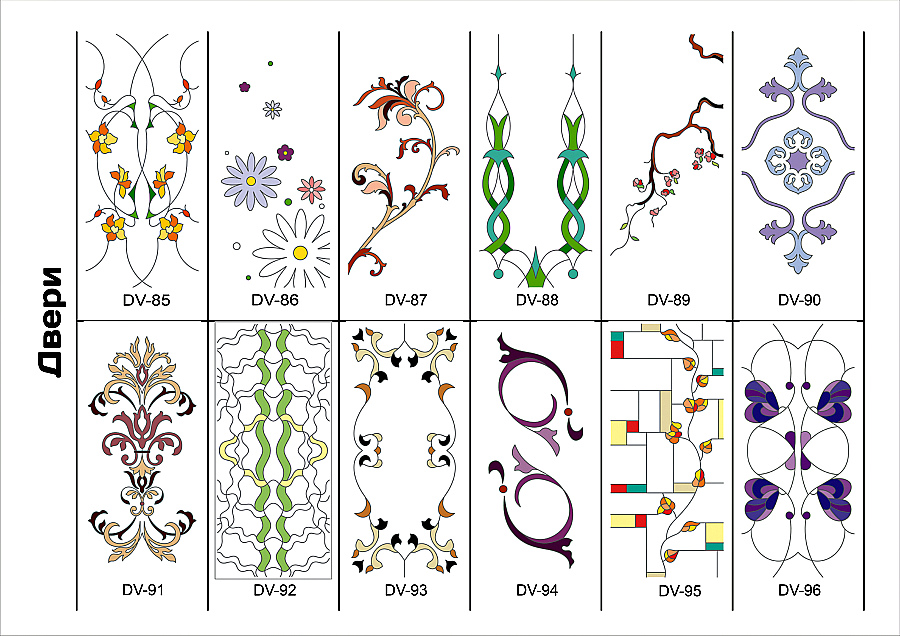 Цветные витражи для мебельных фасадов