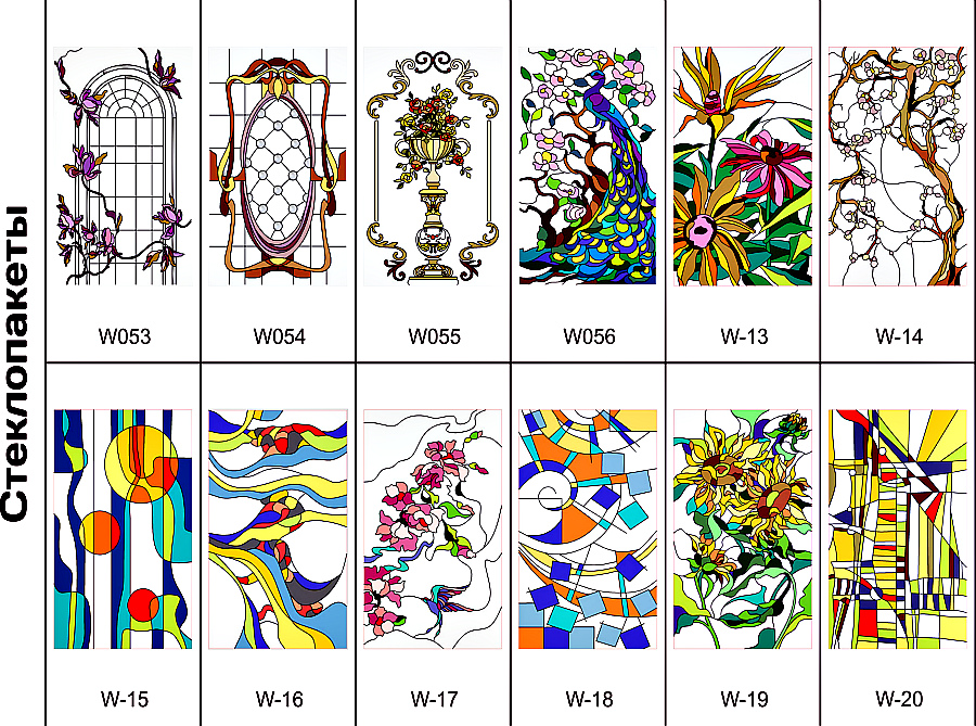 Цветные витражи для мебельных фасадов