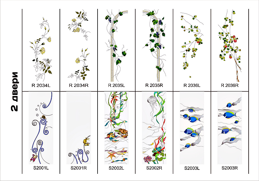 Цветные витражи для мебельных фасадов