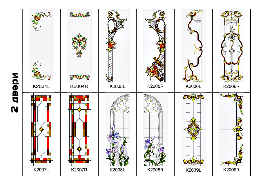 Цветные витражи для мебельных фасадов