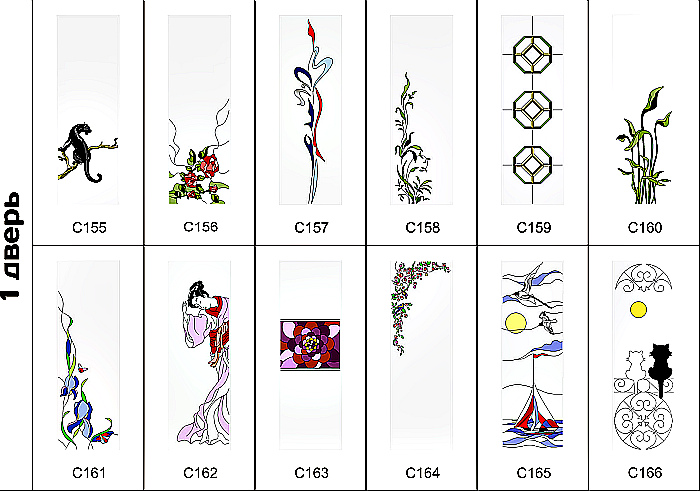 Цветные витражи для мебельных фасадов