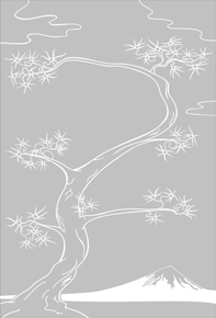 Зеркальные двери для шкафа-купе с матовым рисунком.