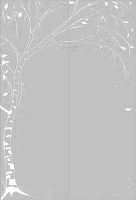 Зеркальные двери для шкафа-купе с матовым рисунком.