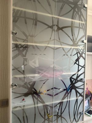 Пескоструйный матовый рисунок.