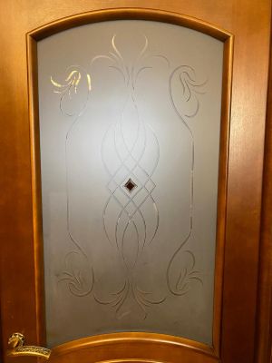 Пескоструйный матовый рисунок.