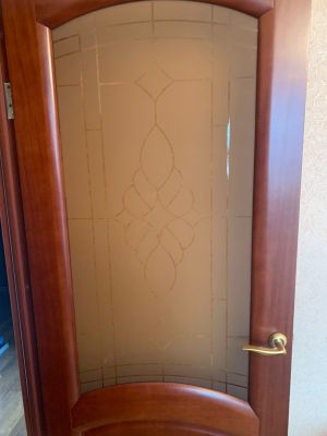 Пескоструйный матовый рисунок.