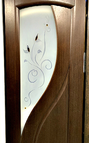 Пескоструйный матовый рисунок.