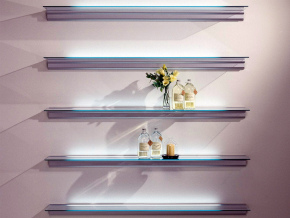 Прямые стеклянные полки