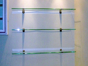 Прямые стеклянные полки