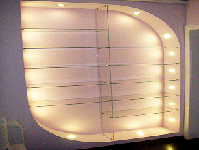 СТЕКЛЯННЫЕ ПОЛКИ В НИШУ