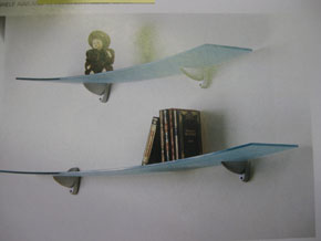 Склеенные полки из гнутого стекла