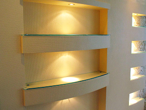 Стеклянные полки для ниш