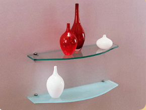 ФИГУРНЫЕ СТЕКЛЯННЫЕ ПОЛКИ