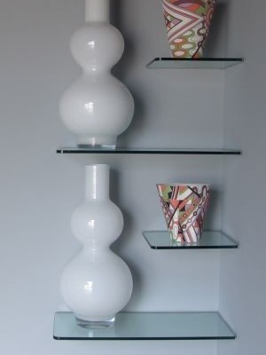 Прямые стеклянные полки