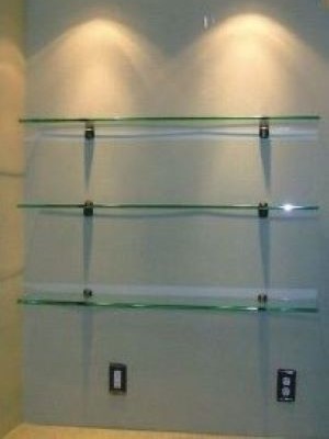 Прямые стеклянные полки