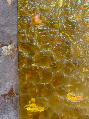 Рифленые рильефное стекло Атлантик золотой