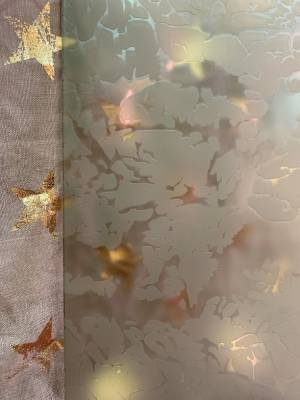 Рифленое стекло в двери Острова бронза