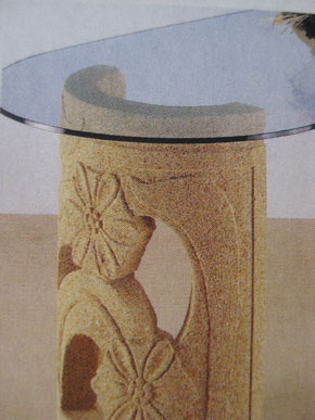 Стеклянная столешница по шаблону