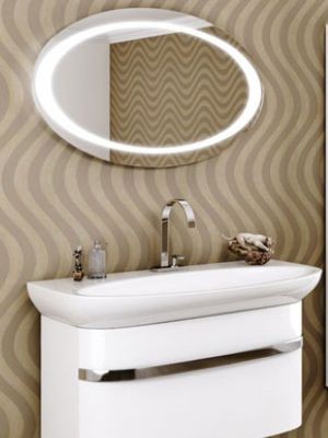 Зеркало в ванную овальное